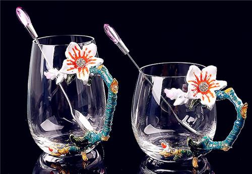 泸沽湖 欧式创意珐琅彩水杯
