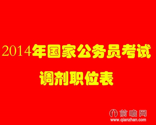 2014年国考调剂职位表下载国家公务员考试调