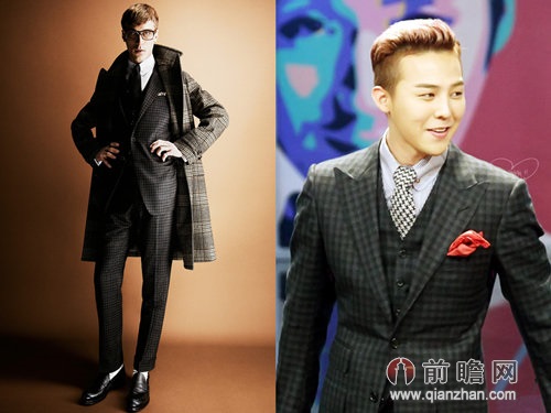 Big Bang<em>权志龙穿</em>三件套西装与郑亨敦MBC演