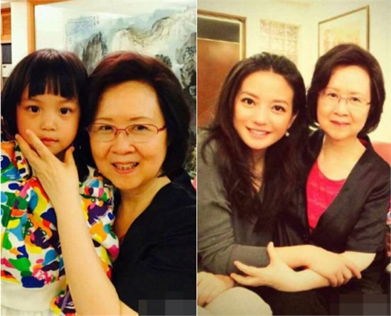 赵薇晒<em>女儿</em>小四月与<em>琼瑶</em>合照 大眼睛圆脸似亲