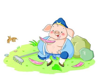 幼儿睡前故事:猪八戒偷吃西瓜的故事