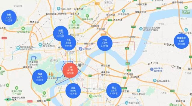 来看看杭州的房价地图