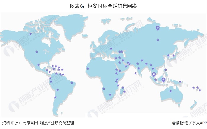 图表6:恒安国际全球销售网络