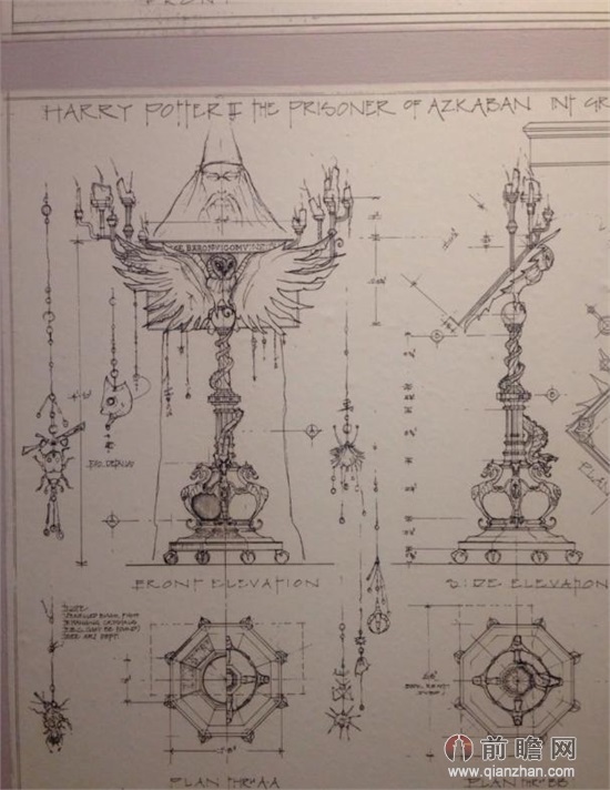 哈利波特設計圖稿 再現霍格沃茨魔法學校原貌