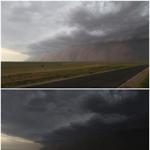 强沙尘暴袭击内蒙古 沙墙高百米遮天蔽日