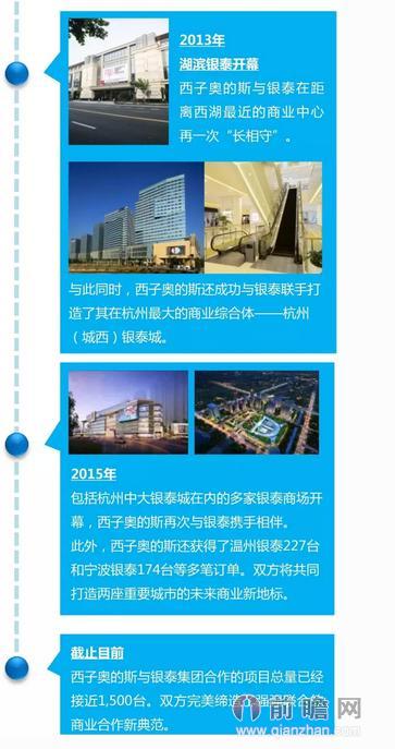 总量近1,500台! 西子奥的斯与银泰合作更上一层楼
