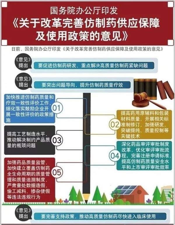 关于改革完善仿制药供应保障及使用政策的意见
