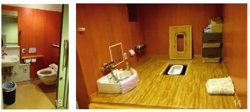 图12.机械浴室，图13.无障碍卫生间，图14.匍匐式便器