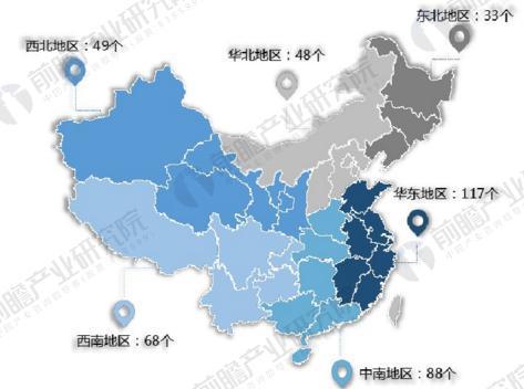 图表4：第一批、第二批特色小镇地区分布