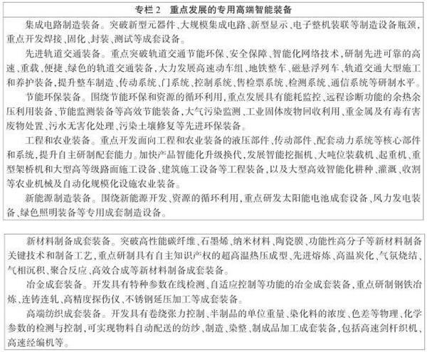 江苏省“十三五”智能制造发展规划