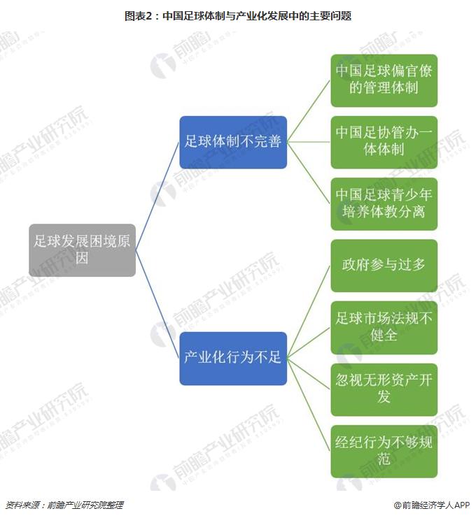 图表2：中国足球体制与产业化发展中的主要问题