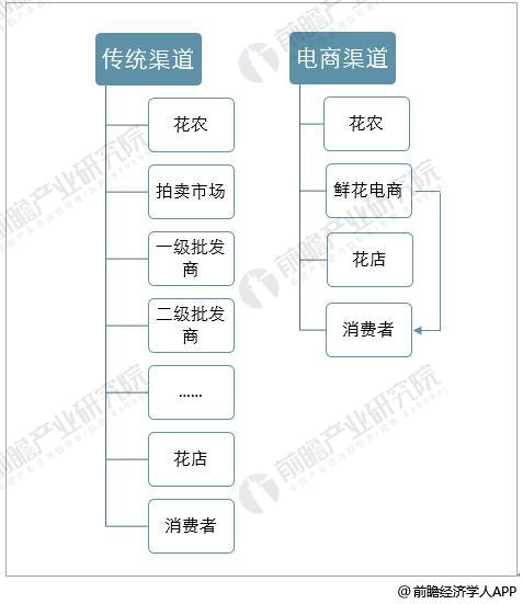 鲜花流通传统渠道和电商渠道对比情况