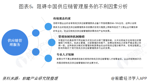 图表5：阻碍中国供应链管理服务的不利因素分析   