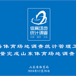 体育场地调查统计管理工作体系