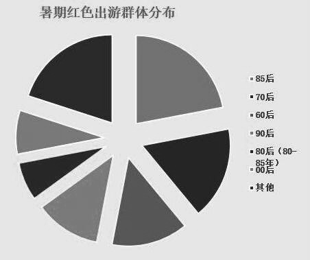 暑期红色旅游出游群体分布占比统计情况