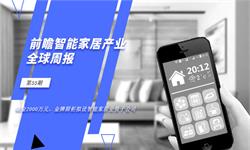 前瞻智能家居产业全球周报第55期：砸金2000万元，金牌厨柜拟设智能家居全资子公司