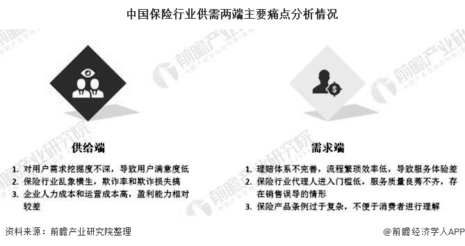 中国保险行业供需两端主要痛点分析情况