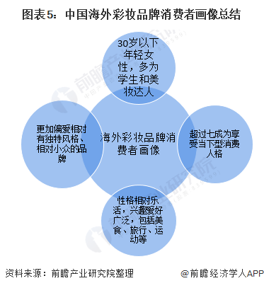 图表5：中国海外彩妆品牌消费者画像总结
