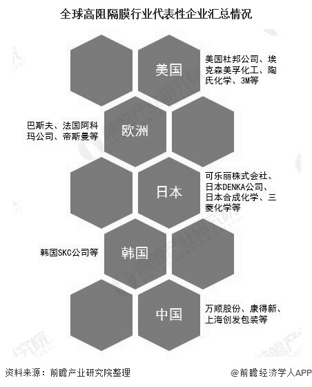 全球高阻隔膜行业代表性企业汇总情况
