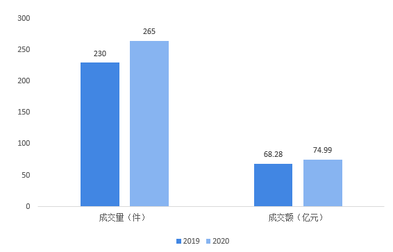 图表5：2020年中国12家公司千万级拍品交易情况（单位：件，亿元）