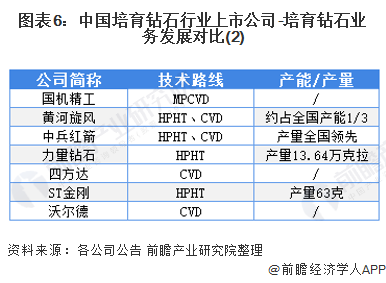 图表6：中国培育钻石行业上市公司-培育钻石业务发展对比(2)