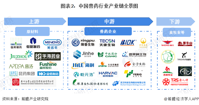 图表2：中国兽药行业产业链全景图