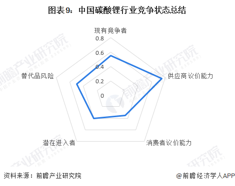 图表9：中国碳酸锂行业竞争状态总结
