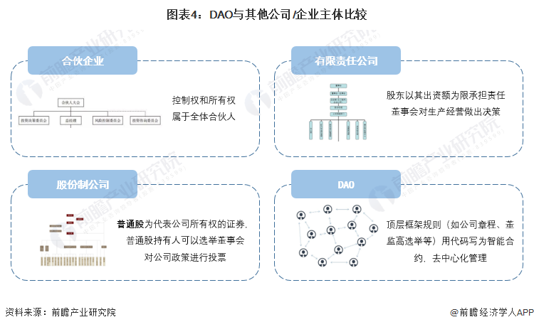 图表4：DAO与其他公司/企业主体比较