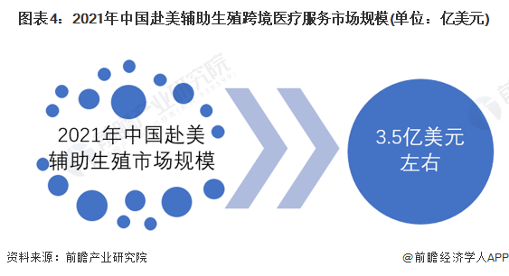 图表4：2021年中国赴美辅助生殖跨境医疗服务市场规模(单位：亿美元)