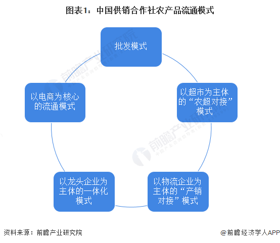 图表1：中国供销合作社农产品流通模式