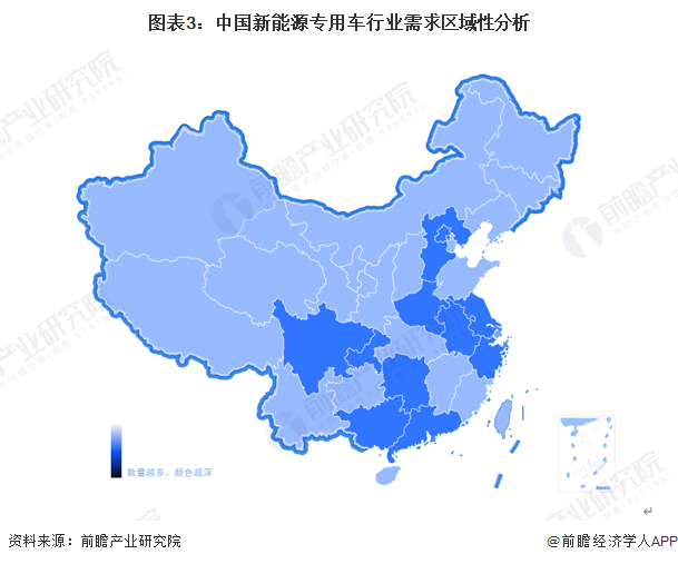 图表3：中国新能源专用车行业需求区域性分析
