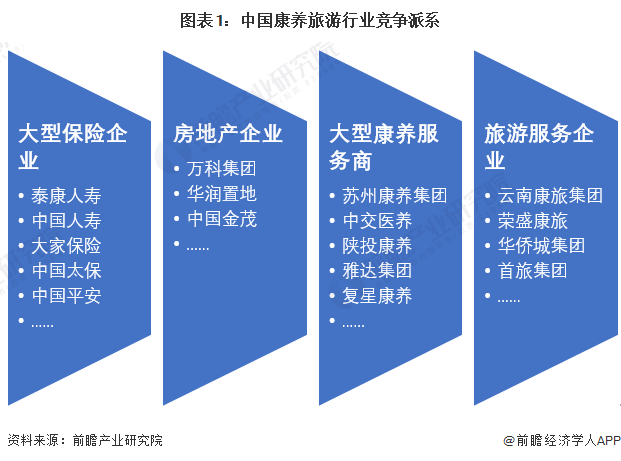 图表1：中国康养旅游行业竞争派系