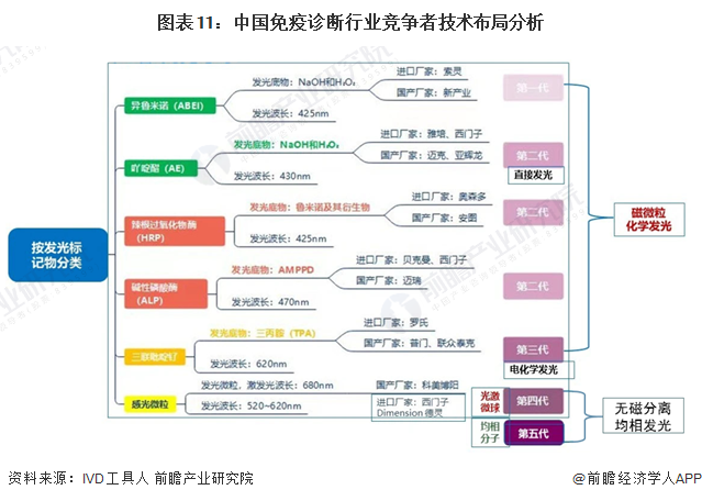 图表11：中国免疫诊断行业竞争者技术布局分析
