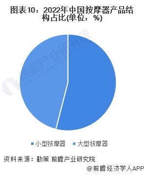 图表10：2022年中国按摩器产品结构占比(单位：%)