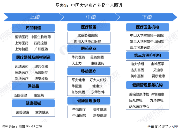图表3：中国大健康产业链全景图谱