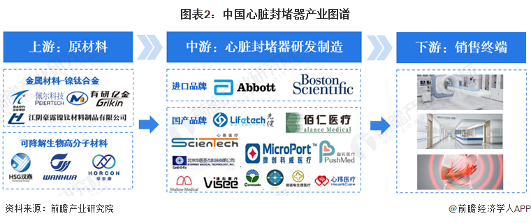 图表2：中国心脏封堵器产业图谱