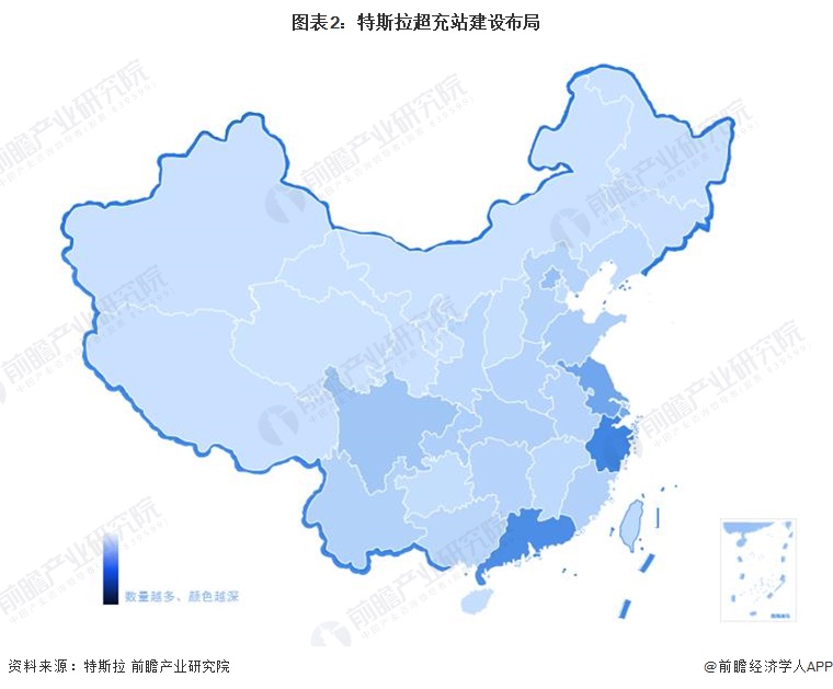 图表2：特斯拉超充站建设布局