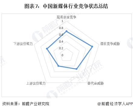 图表7：中国新媒体行业竞争状态总结