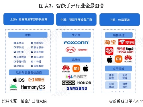 图表3：智能手环行业全景图谱