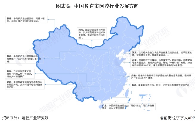 圖表6：中國各省市阿膠行業(yè)發(fā)展方向