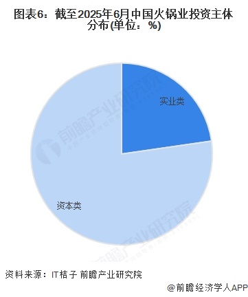 图表6：截至2025年6月中国火锅业投资主体分布(单位：%)