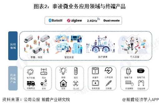 图表2：泰凌微业务应用领域与终端产品