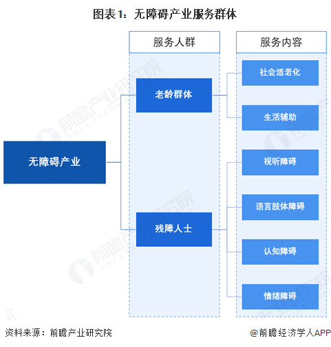 图表1:无障碍产业服务群体