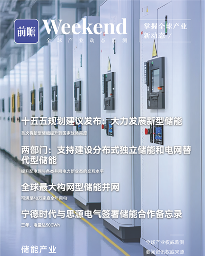 【趋势周报】全球储能产业发展趋势：十五五规划提出大力发展新型储能