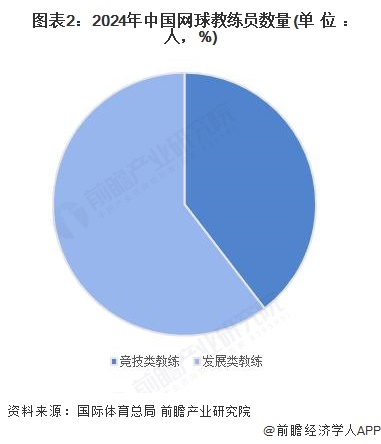 图表2：2024年中国网球教练员数量(单位：人，%)