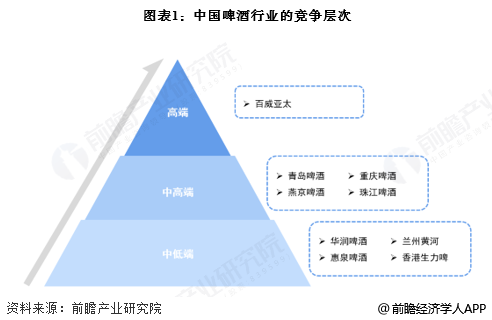 图表1:中国啤酒行业的竞争层次