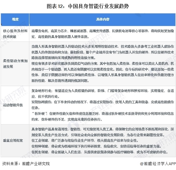 图表12：中国具身智能行业发展趋势