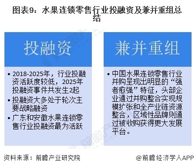 图表9：水果连锁零售行业投融资及兼并重组总结  