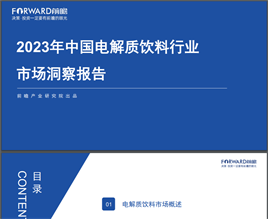 2023年中国电解质饮料行业市场洞察报告